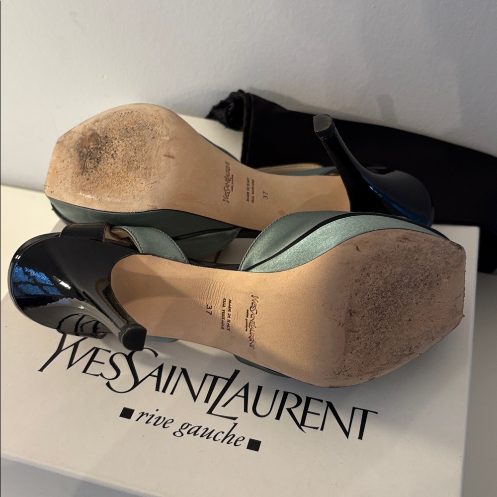 Yves Saint Laurent Tribute Peep Toe Heels Size 37 Size 6.5/7 - Picture 6 of 8